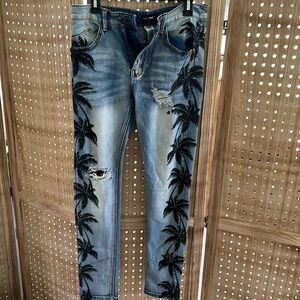 Fashion nova men’s jeans palm tree 30x30